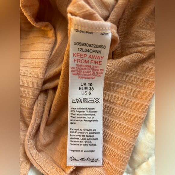 Miss selfridge tie-back crop top in pink - Picture 3 of 3